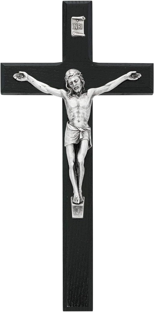 10 Black/Silver Crucifix"
