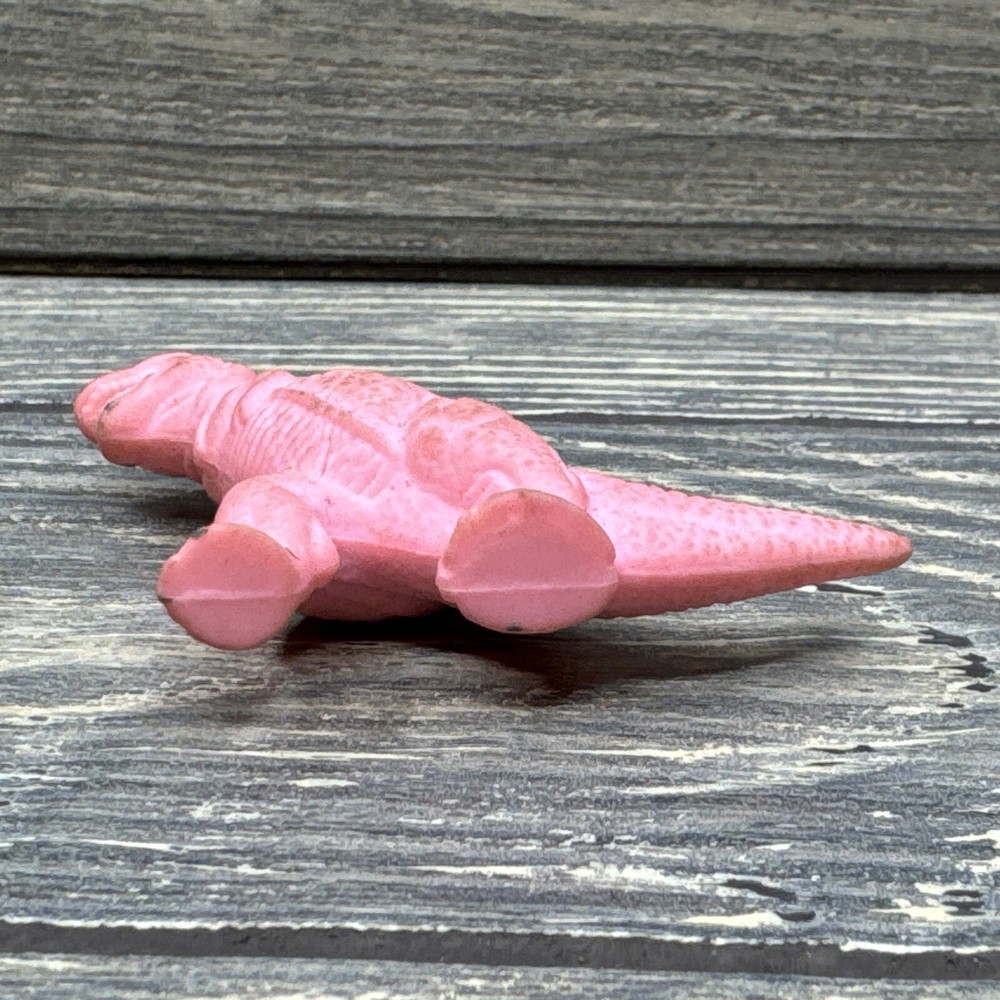 Vintage Pink Dinosaur T-Rex Plastic Figure 2”