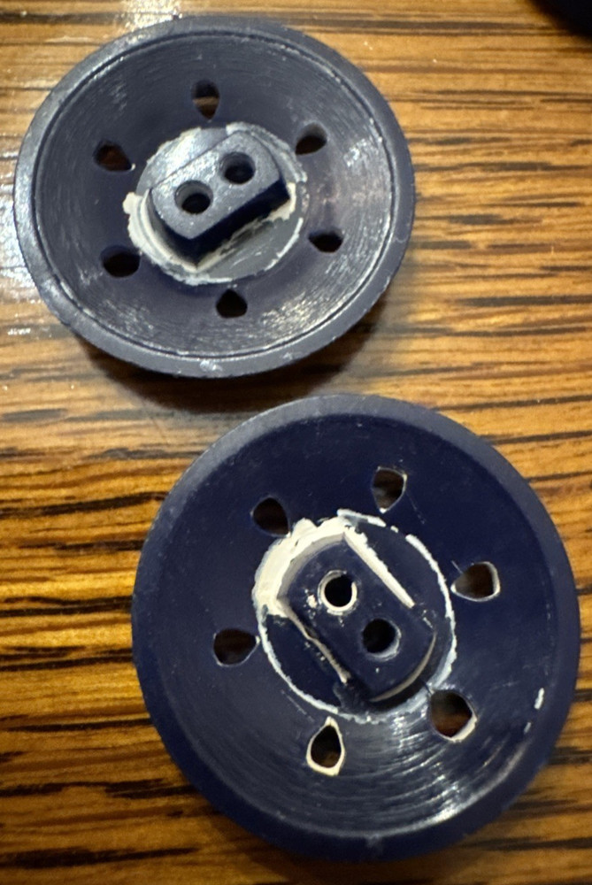 6 Vintage Brushed Celluloid Buttons 1 Inch