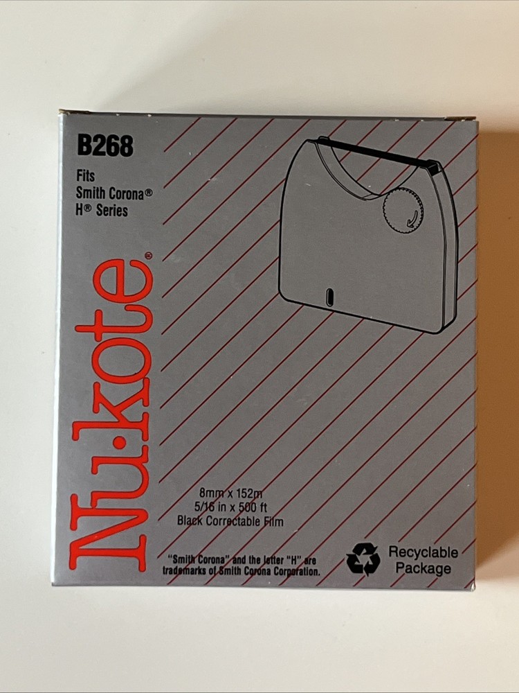 B268 H Series Typewriter Replacement Ribbon Smith Corona Black Correctable