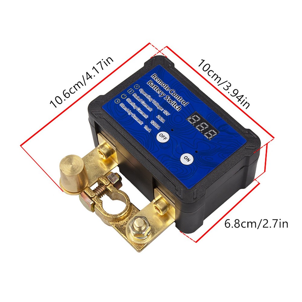 1PCS 12V 240A New Remote Battery Disconnect Switch auto kill switch kit