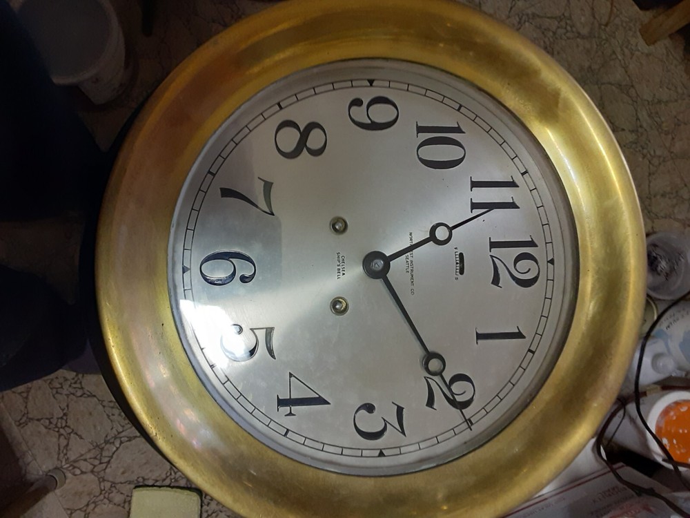 Chelsea Ships Bell Clock 8"