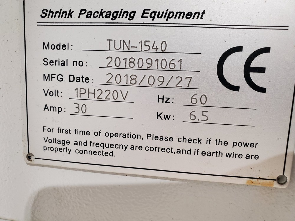 Jorestech TUN-1540 Shrink Packer