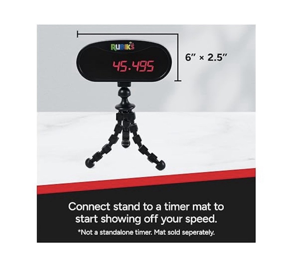 Rubik's Cube Speed Mini Timer Display and Stand Speedcubing NOT a Timer