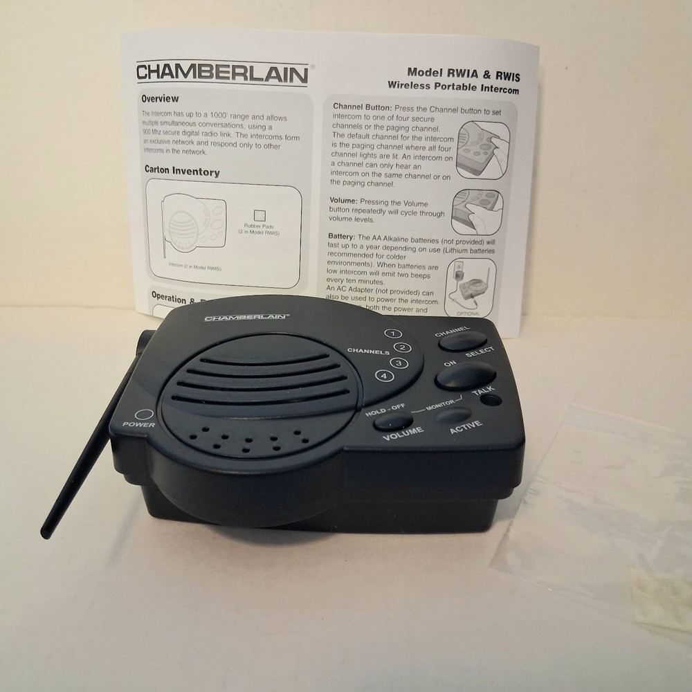 Chamberlain Wireless Portable Intercom, Single
