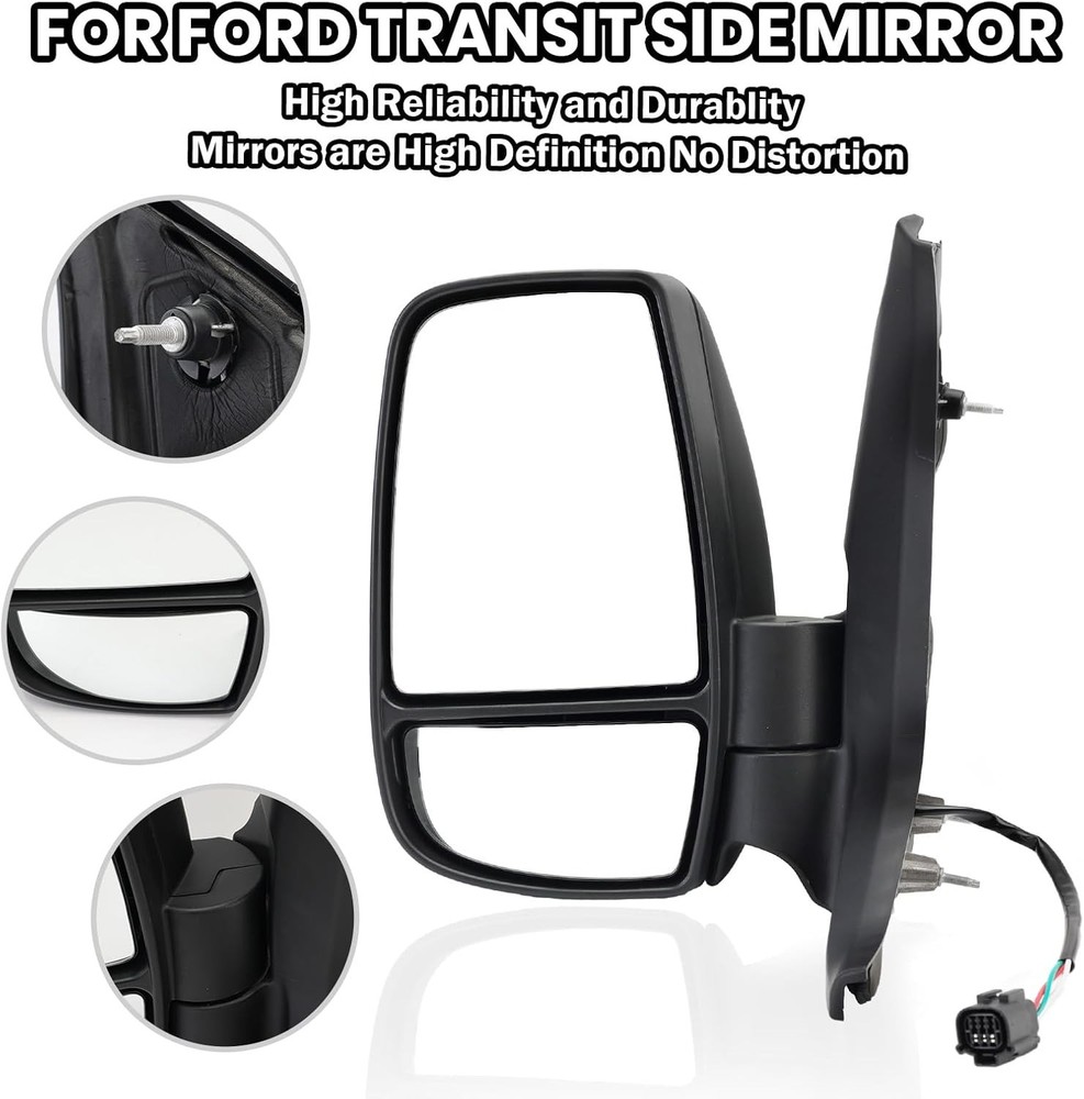 Driver Side Mirror,Mirror Assembly Compatible With 2015-2025 Ford Transit 150...