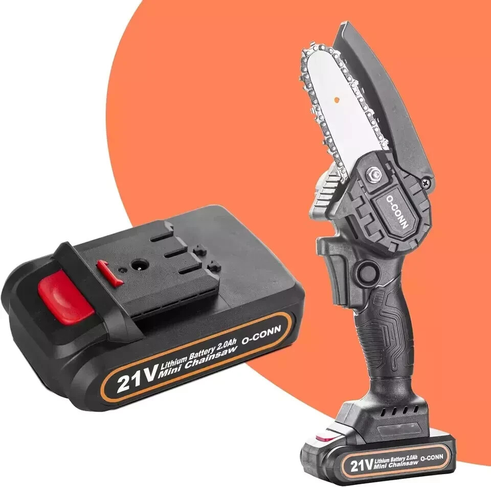 Mini Chainsaw Battery Replacement, 21V MAX 2000Mah Rechargeable