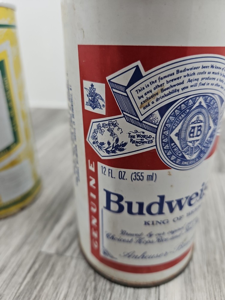 Budweiser & Miller High Life Handkerchief Cans Empty