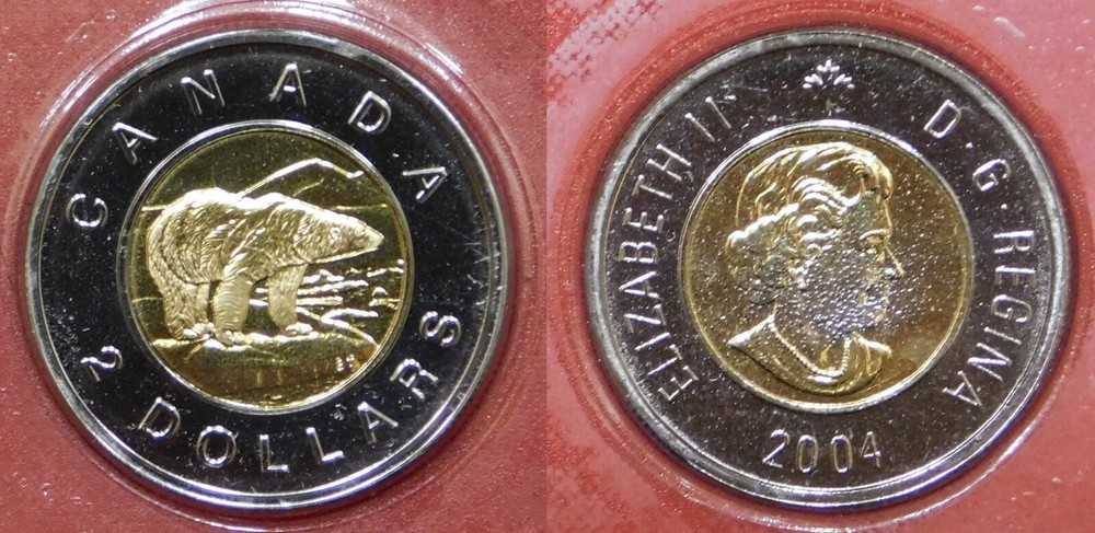 Proof Like 2004 Canada 2 Dollars Sealed in Cello