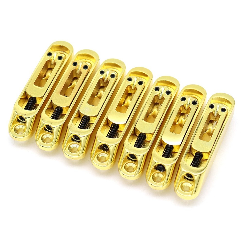 7 Strings Heavy Duty Individual Bass Bridge Single String Bridge Saddles Gold