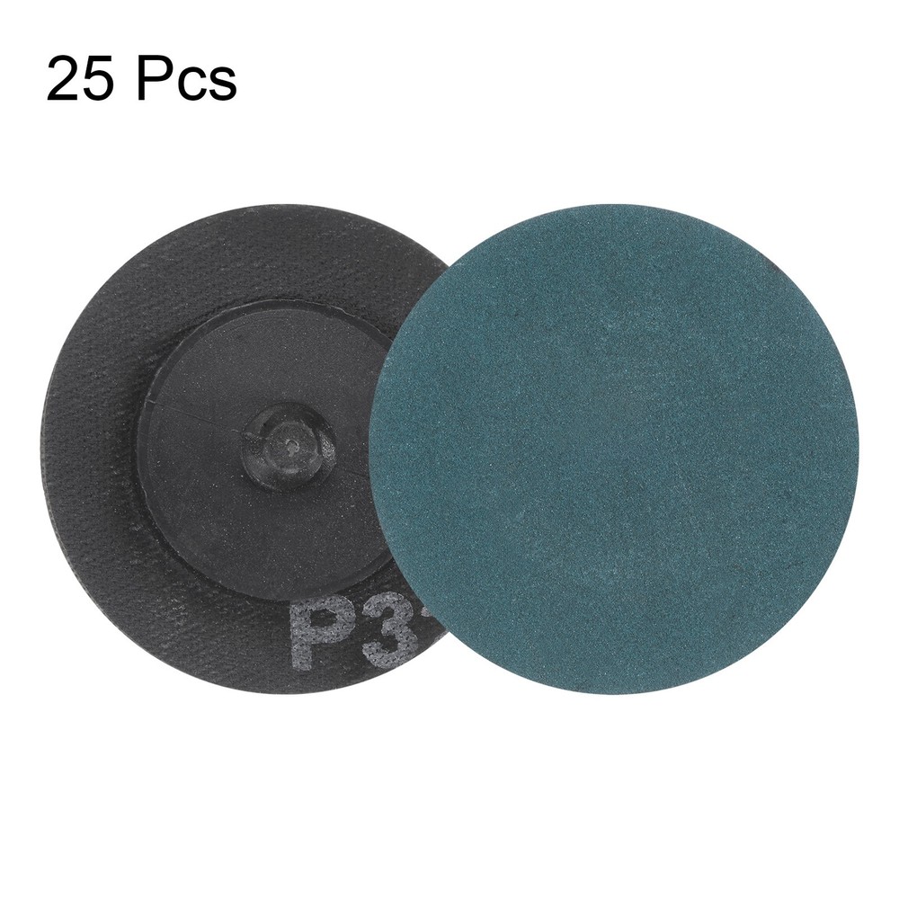 25pcs 2" 320 Grit Quick Change R-Type Sanding Discs Aluminum Oxide Blue