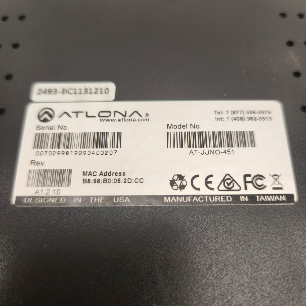 Atlona AT-JUNO-451 4K HDR Four-Input HDMI Switcher | Pre-Owned, Untested