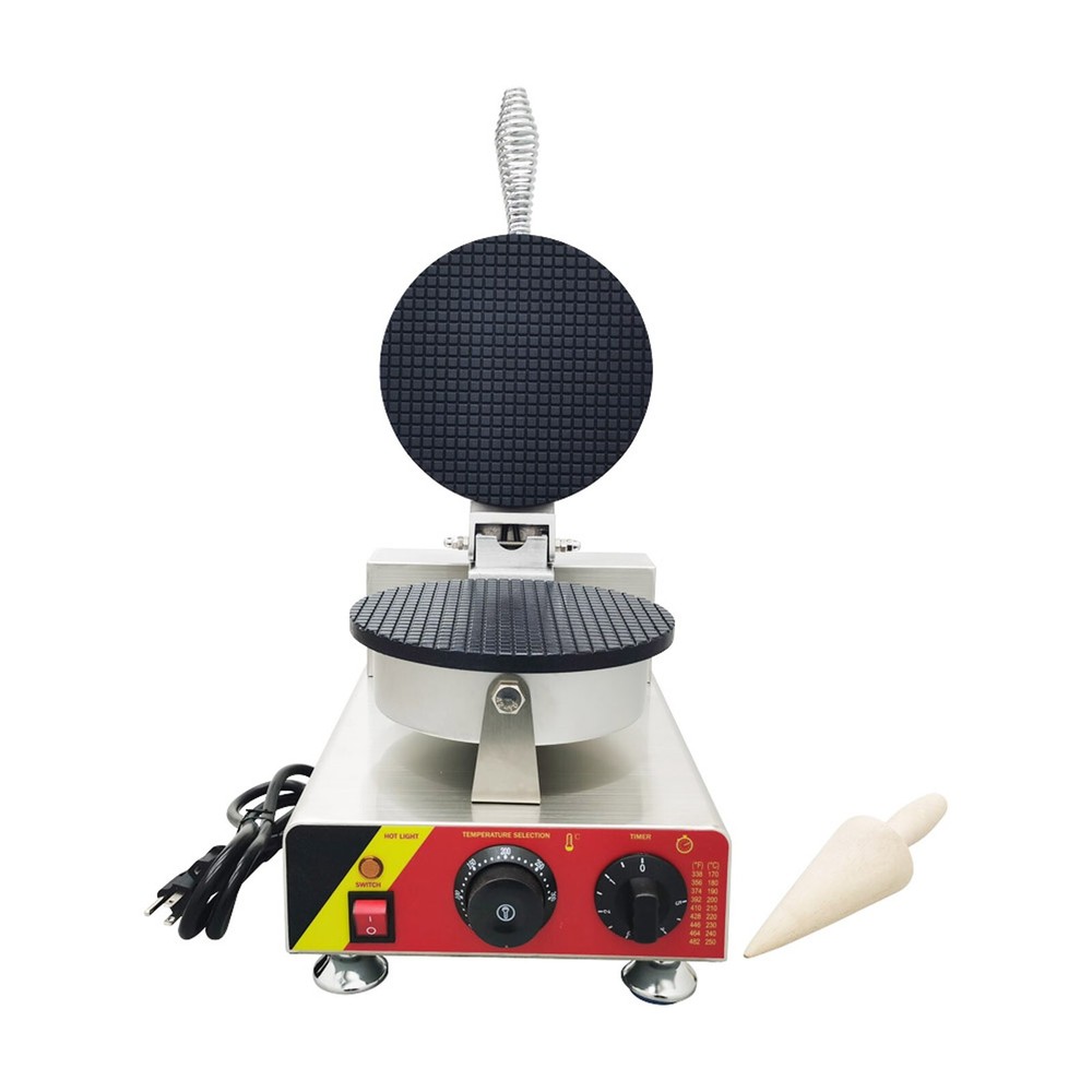 110V Ice Cream Cone Maker Machine Commercial Electric Nonstick Egg Roll Maker