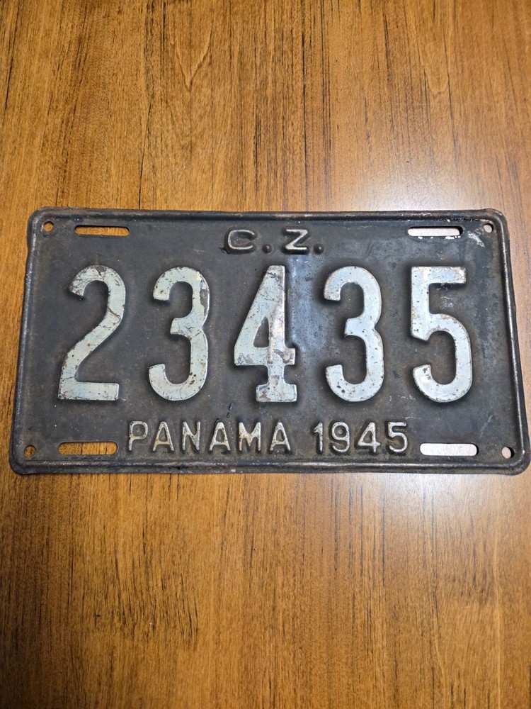 1945 Panama License Plate