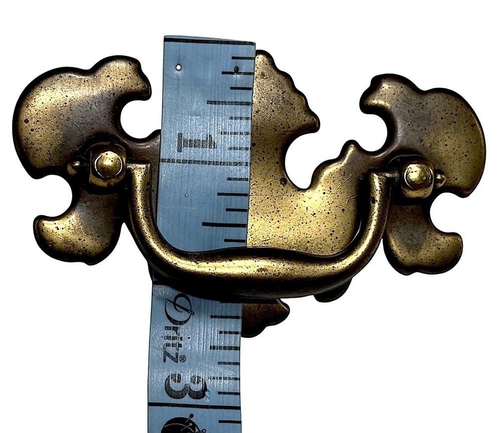 Chippendale Colonial Drawer Pulls Handles Batwing Metal Hardware 9 Total