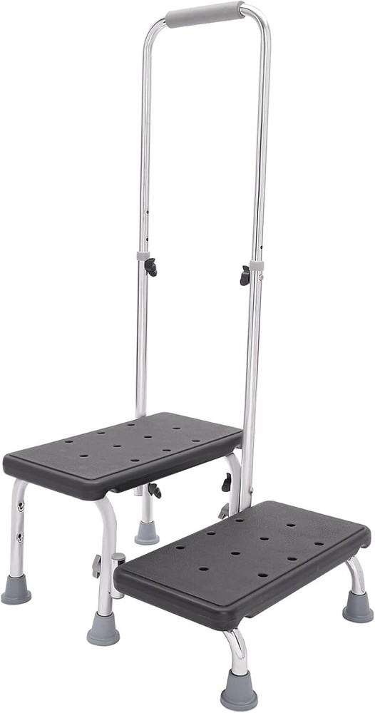 2 Step Stool with Handle for Elderly,Heavy Duty 2 Step Stool with Handrail