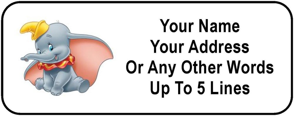 30 Dumbo Personalized Address Labels