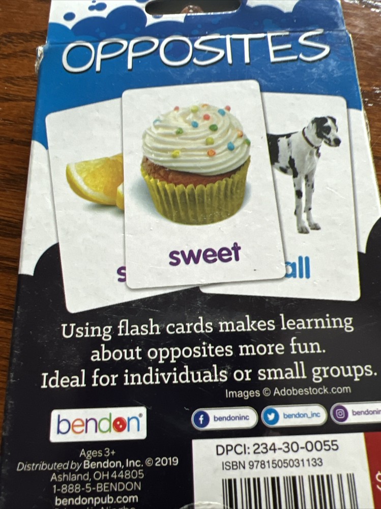 Opposites Phonics & Reading Flash Cards
