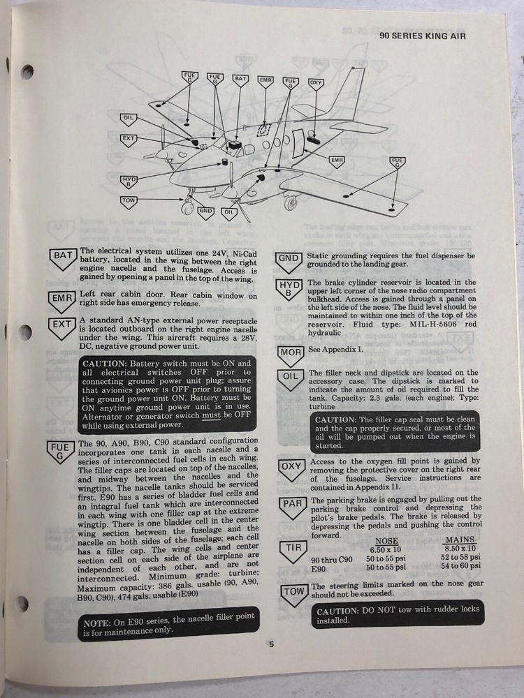 Beechcraft Aviation Line Service Manual 1977 Original