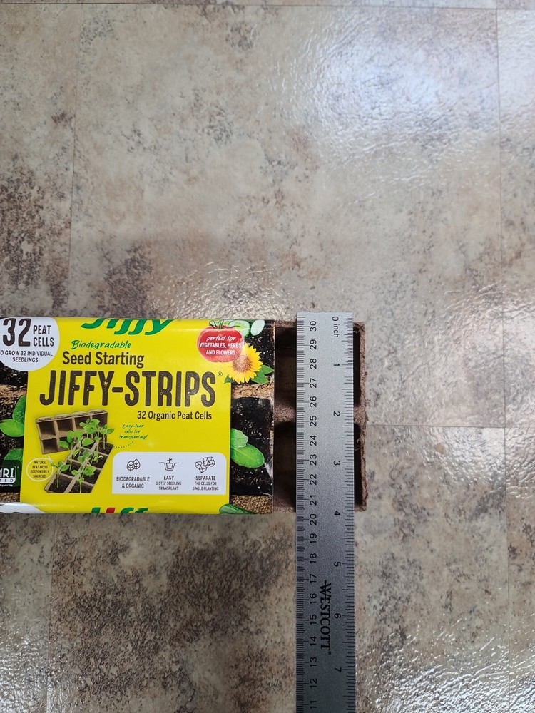 JIFFY JS32 4 PACK 2-1/2" 32 CELL SQUARE PEAT POT SEED STARTING STRIPS