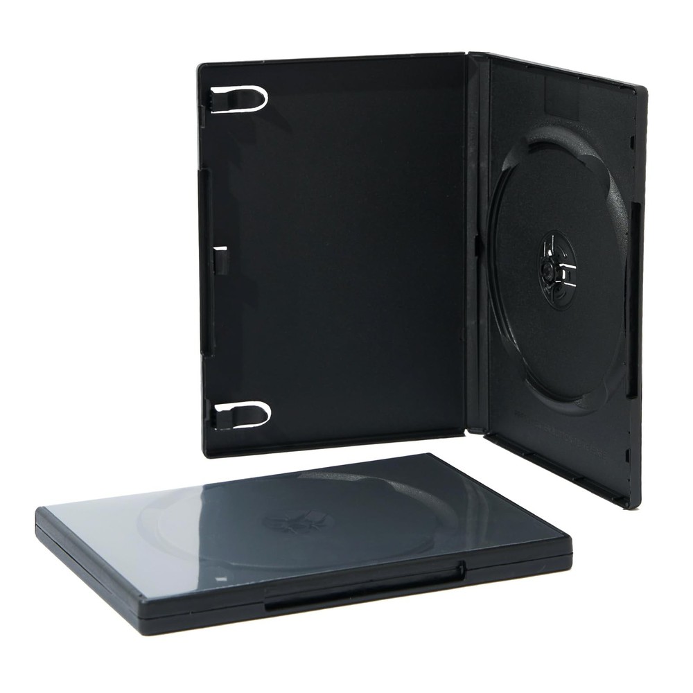 Maxtek 5 Pack Standard 14mm Black Signle Disc CD, DVD, Blu-Ray