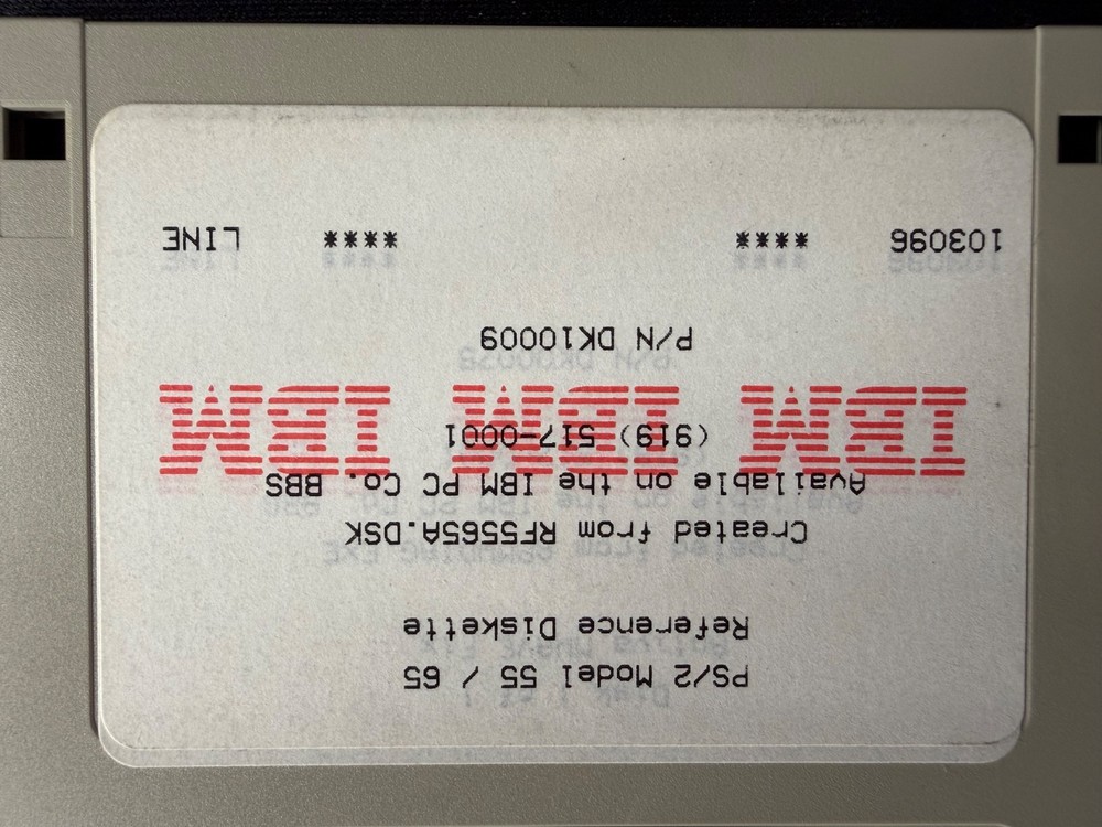 IBM 3.5" Floppy Disk PS/2 55 / 65 Reference Diskette