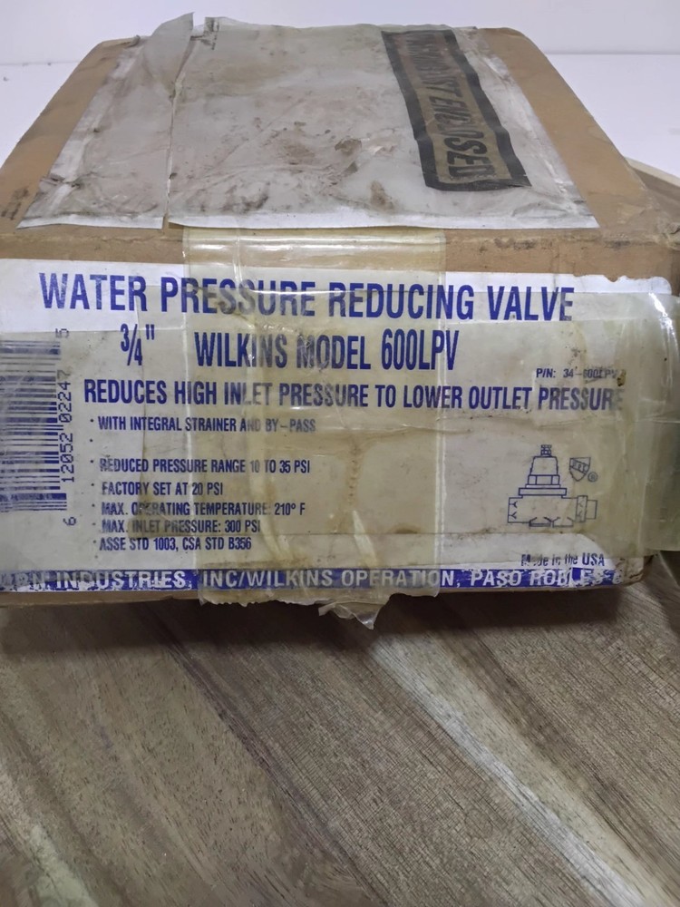 600LPV 600HT WILKINS PRESSURE VALVE REDUCING NEW  nos