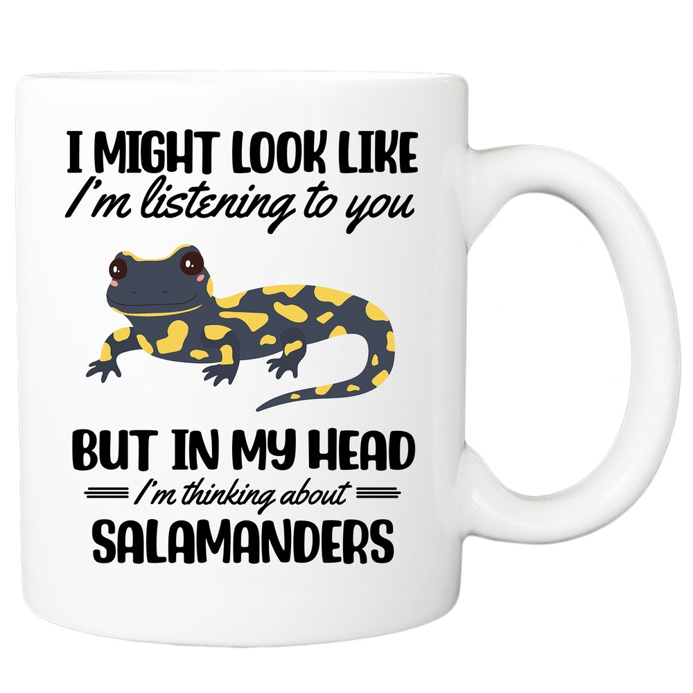 Thinking About Salamanders Mug, Funny Salamander Cup, Salamander Mug