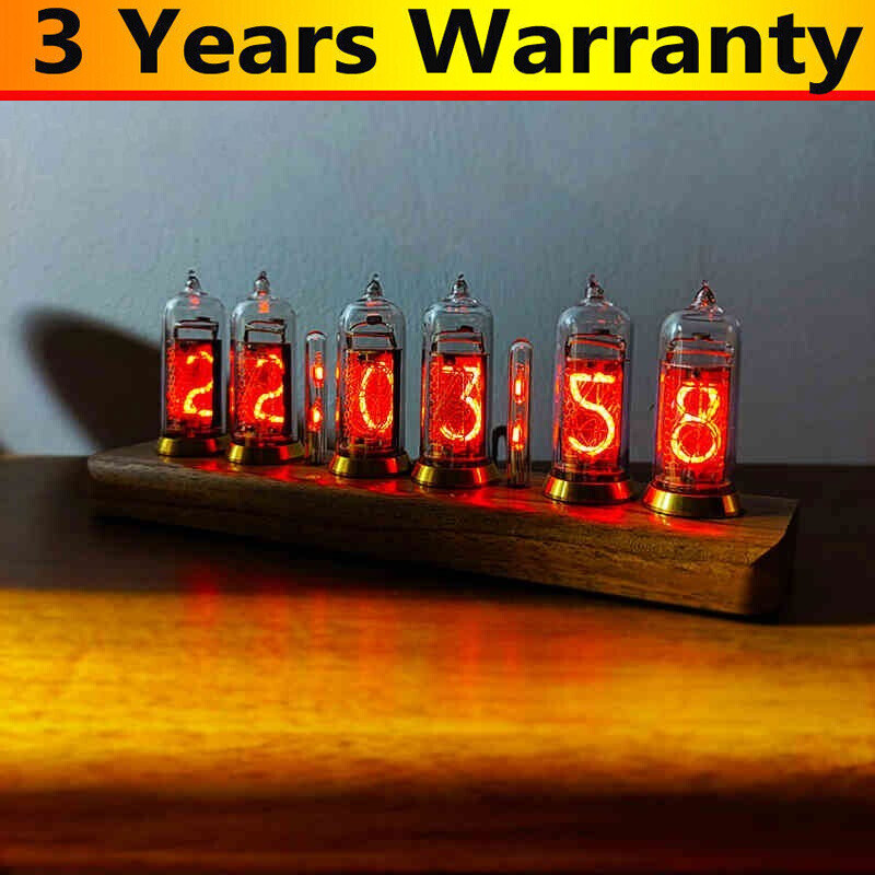 IN14 Retro Glow Nixie Tube Clock Bluetooth Control Brightness Adjustable