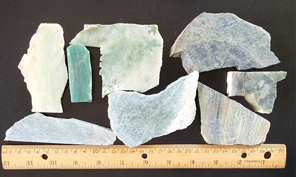 Lapidary Slabs Mixed Green Suite 482 grams