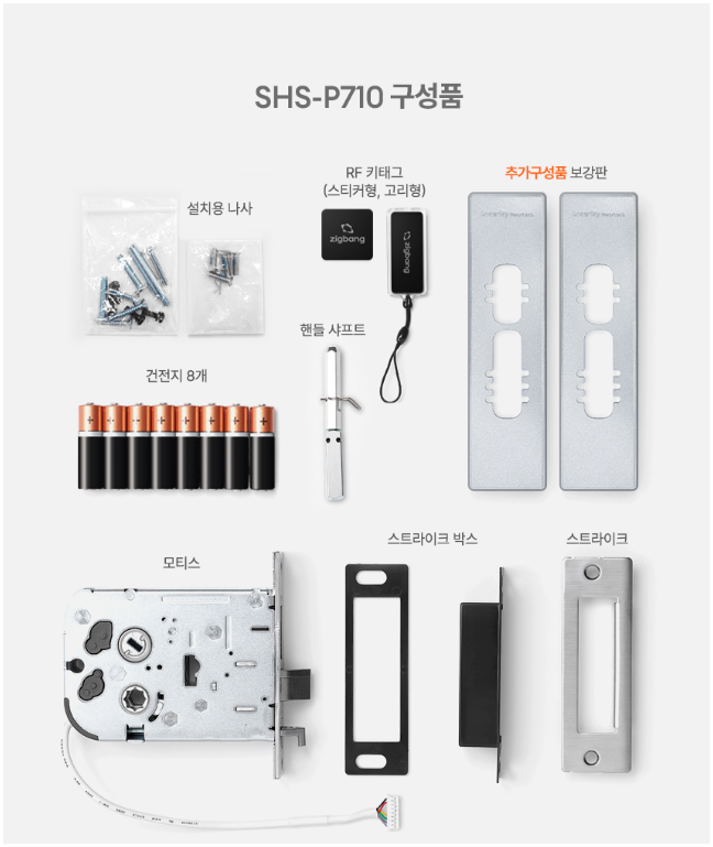 Zigbang SHS-P710 Push-Pull Smart Door Lock Password Key Tag