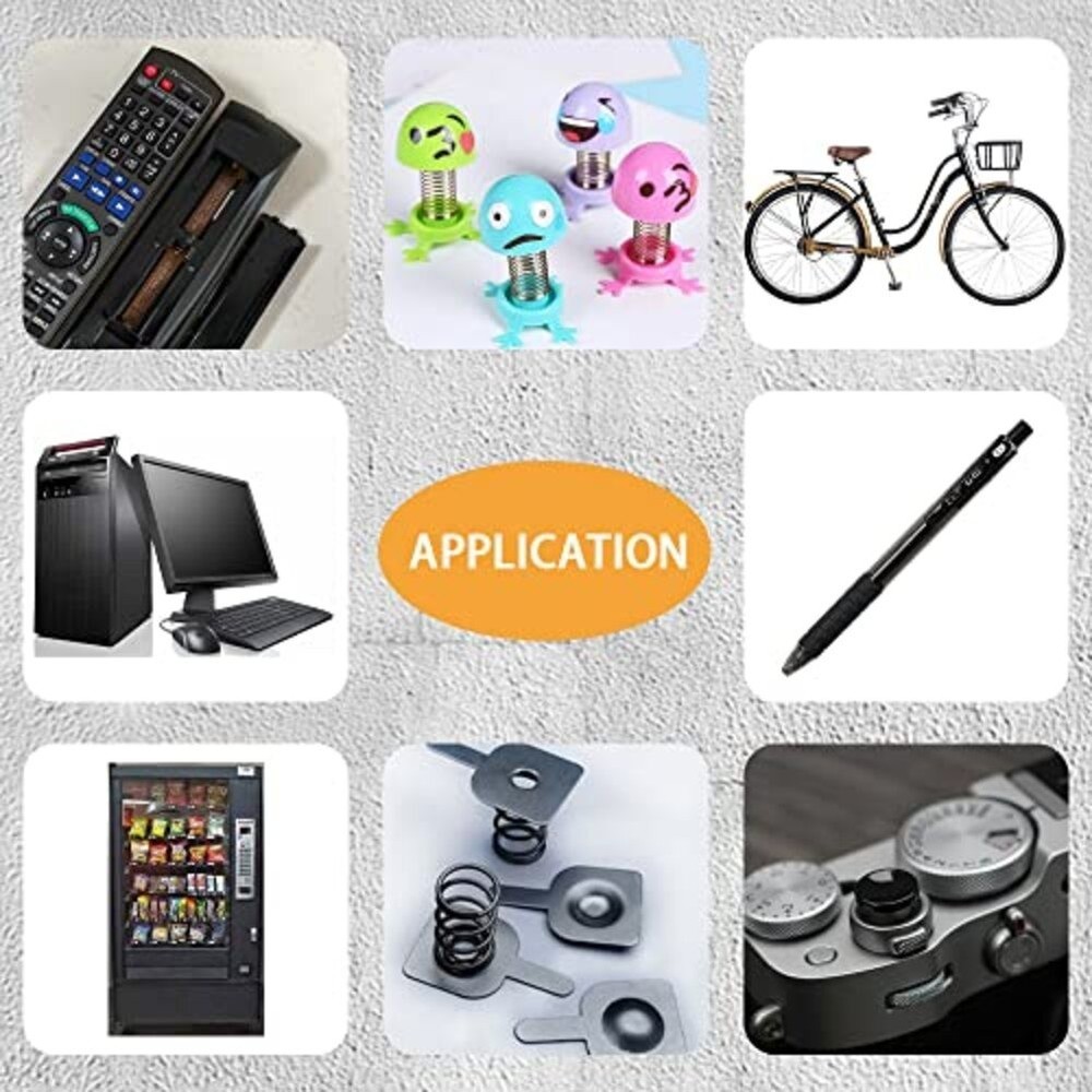 200 PCS Metal Compression and Tension Spring Set for Mechanical Devices