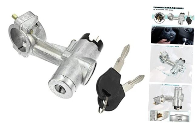 Ignition Switch Cylinder Lock Assembly Fit for Nissan 720 - Pack of 3 Silver