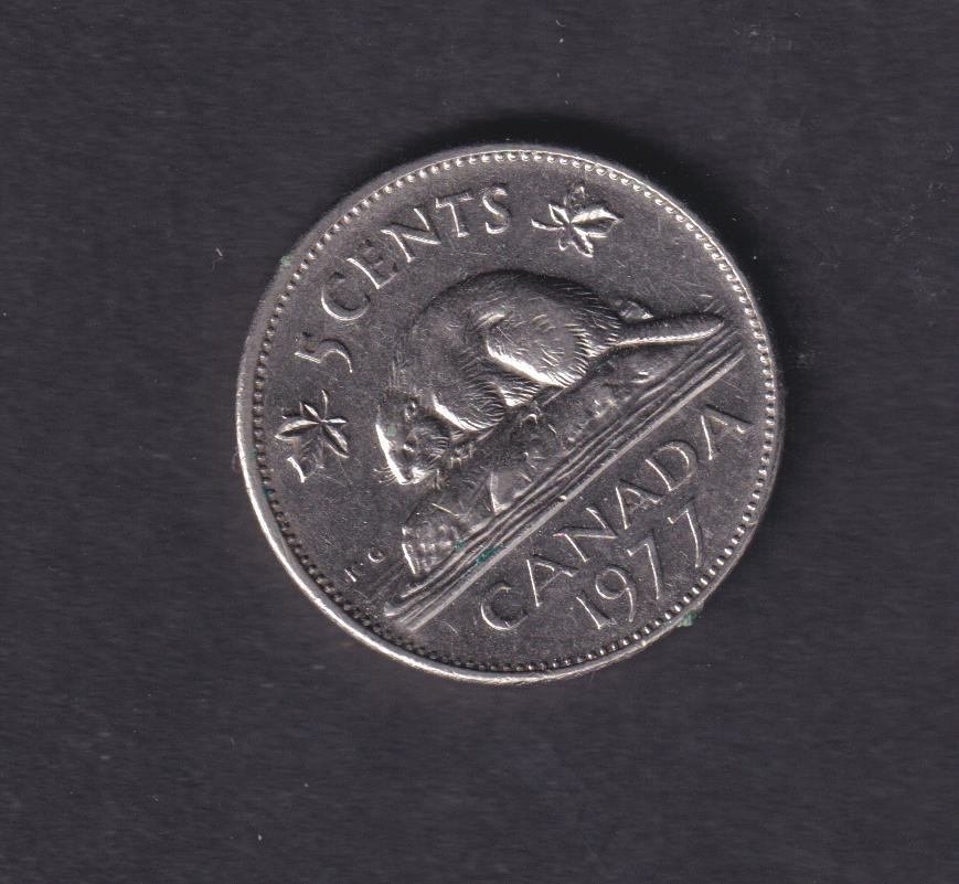 CANADA - 1977 5 Cent Coin (268)