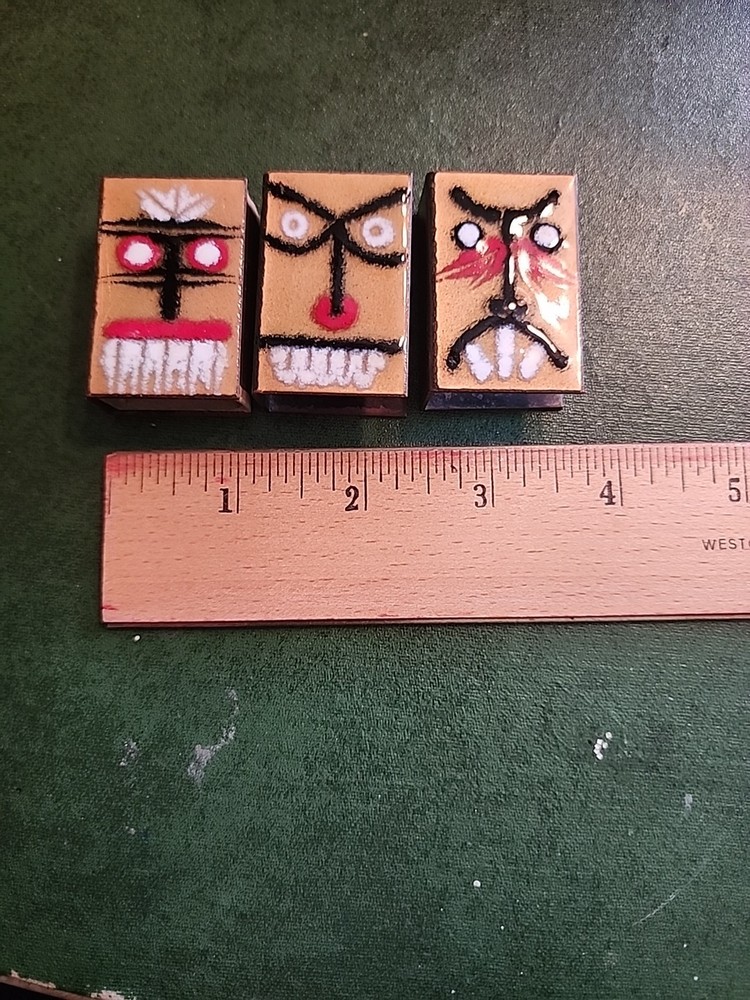 (3) Copper Enamel Matching Matchbox Covers