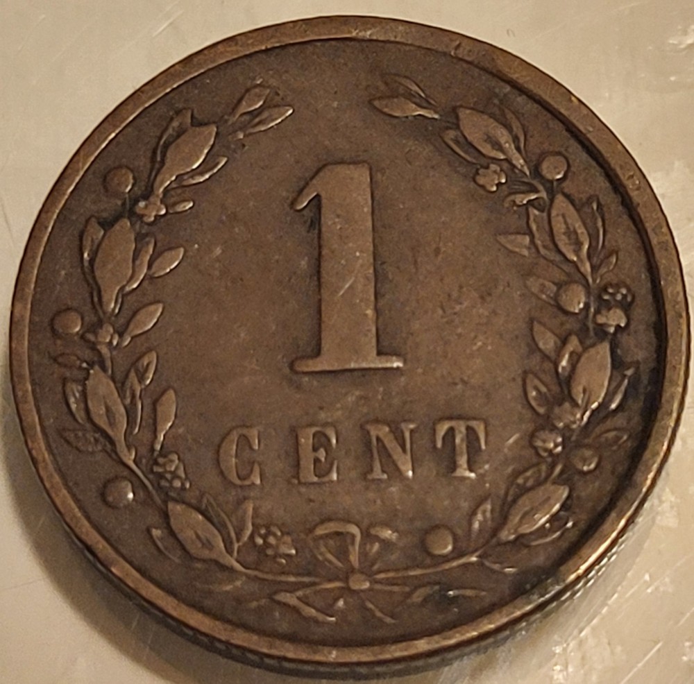 1900 Netherlands 1 Cent Coin – Bronze