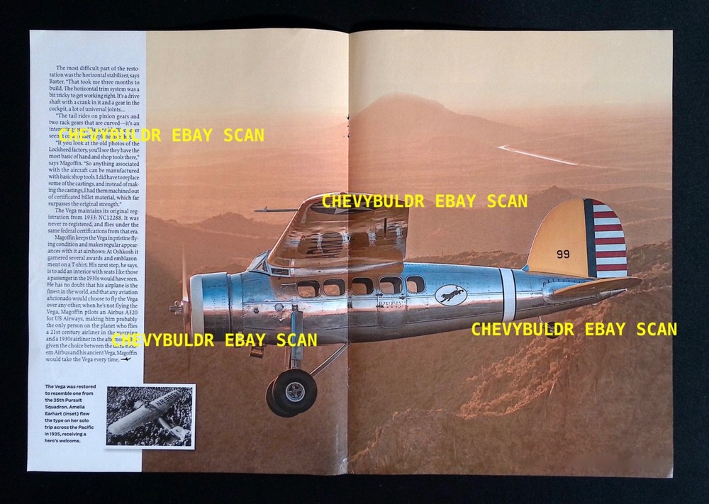 1933 Lockheed Vega Airplane Info Article "Lockheed's Shining Star"