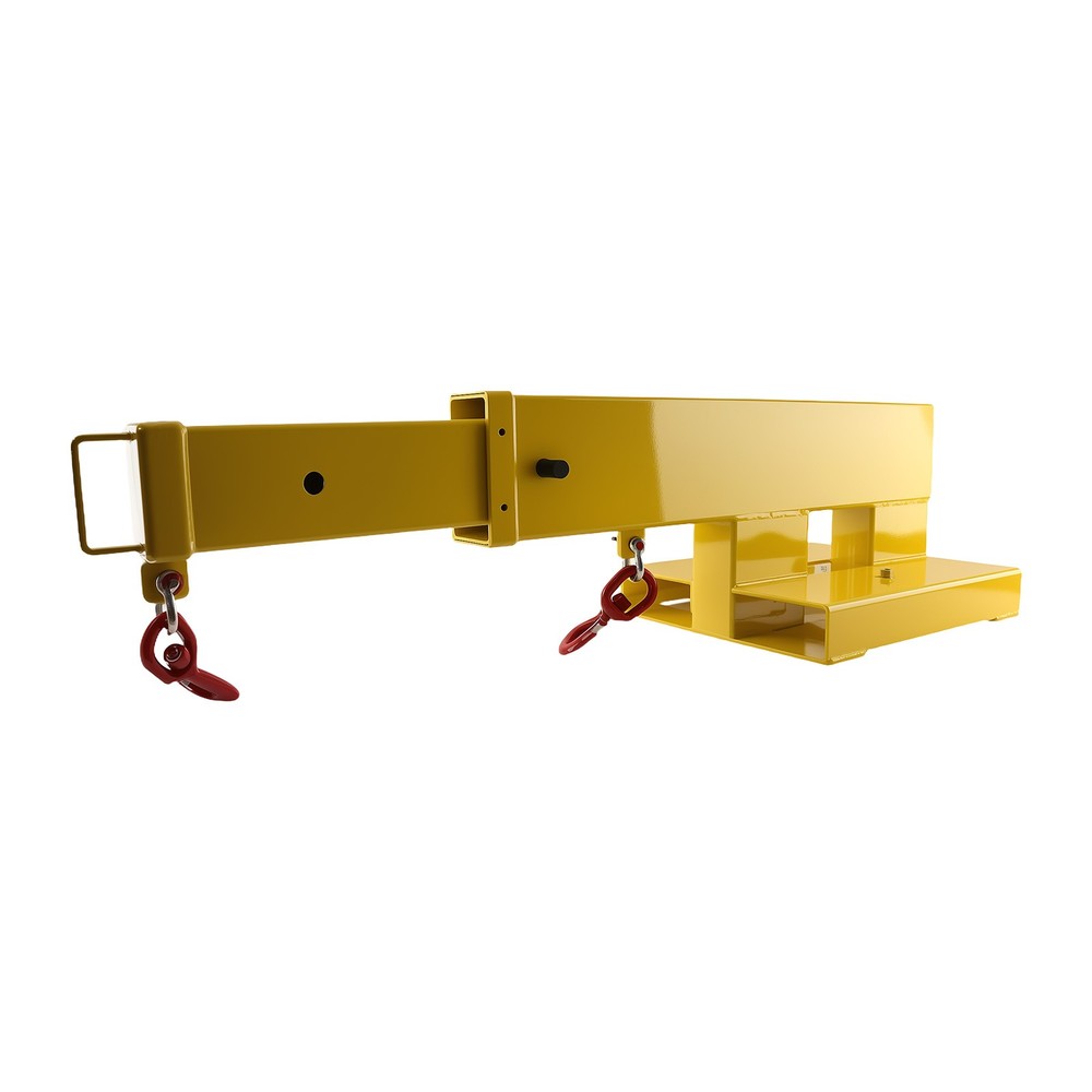 5500lbs Crane Lifting Hoist Jib Boom Fork Mounted Telescoping Double-fork Design