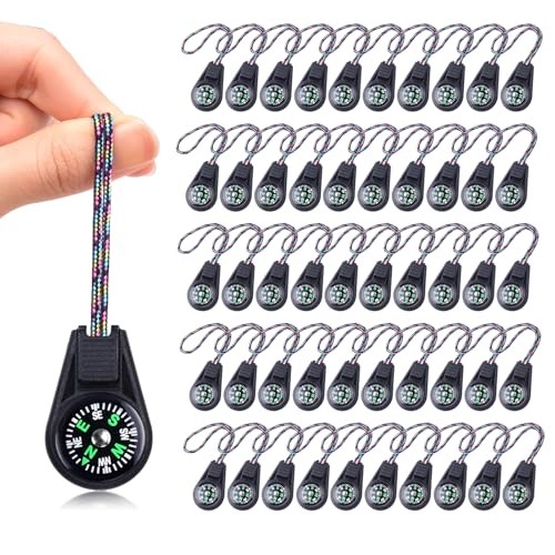 Compass Bulk Mini Compass for Navigation Lesson,Plastic Compasses 50PCS Black