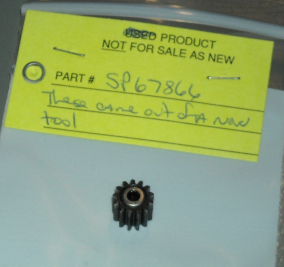 SP67866 Sioux Tools, Gear & Bearing , Pulled from a New Tool, NOS