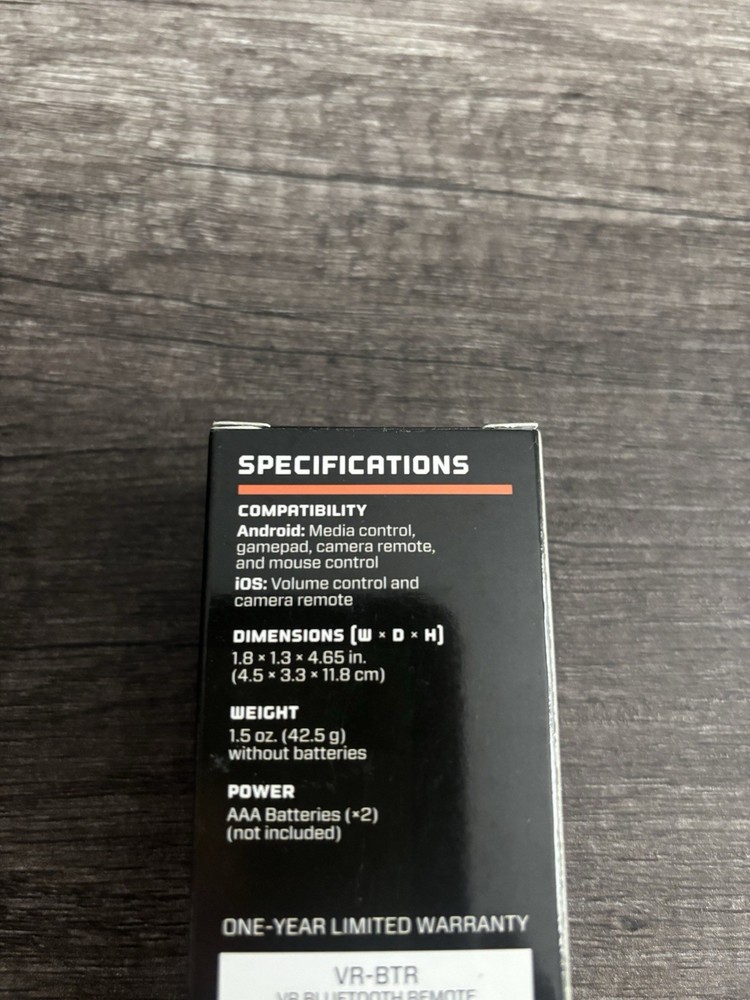 VR-BTR Virtual Reality Bluetooth Remote Controller White for Android/iOS