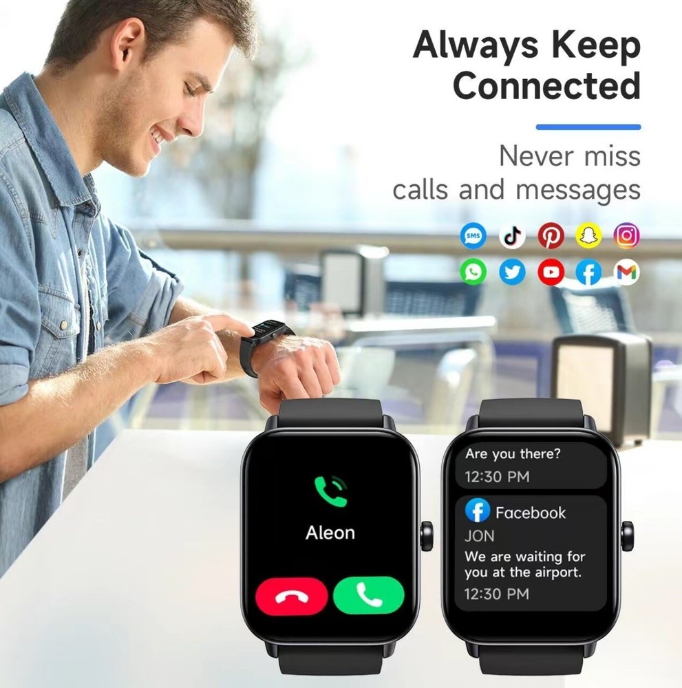 Smart Watch ( Upgraded Version 2024 ) ⭐️⭐️⭐️⭐️⭐️ BLUETOOTH CALLING HEALTH