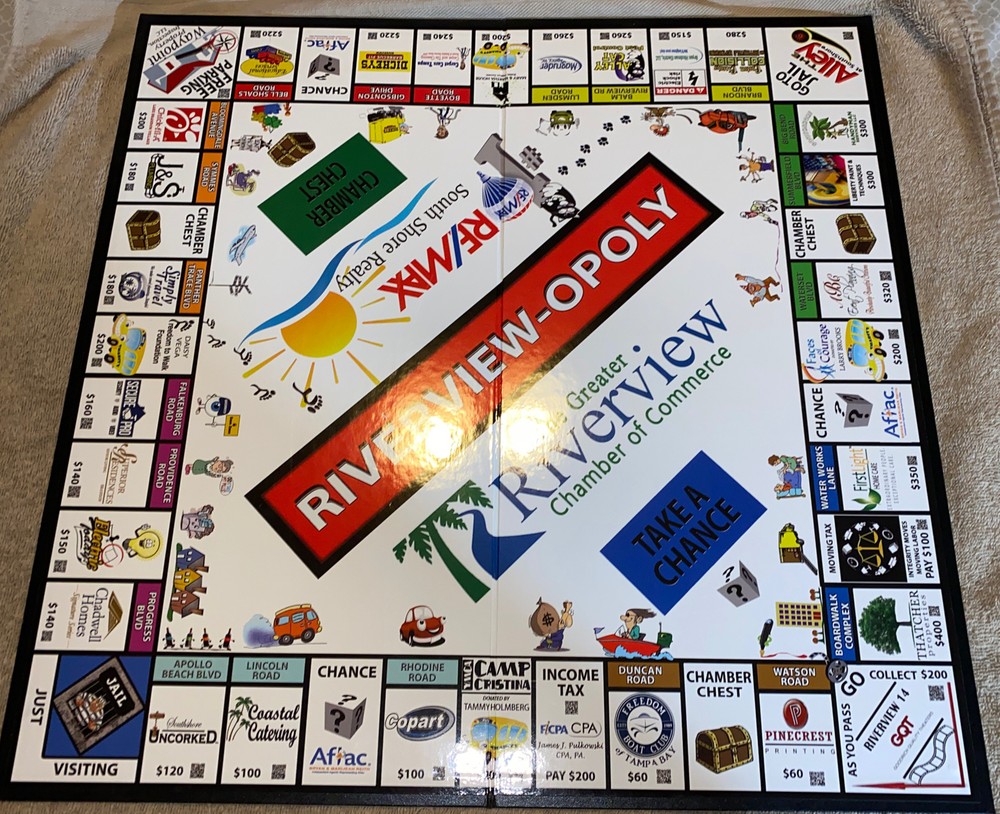 Riverview-opoly Replacement Game Board