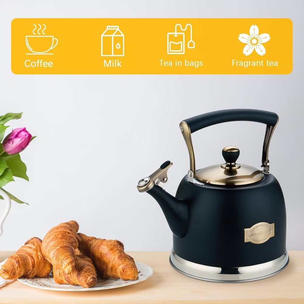 Teapot 3.0 Quart | Stove Top Tea Kettle with Ergonomic Handle