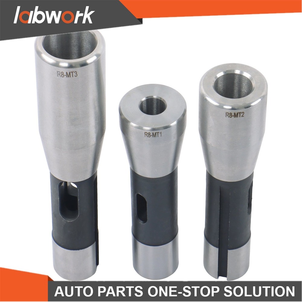 Labwork Precision Ground R8 Shank 3pc Adapter for Milling Machine Arbors