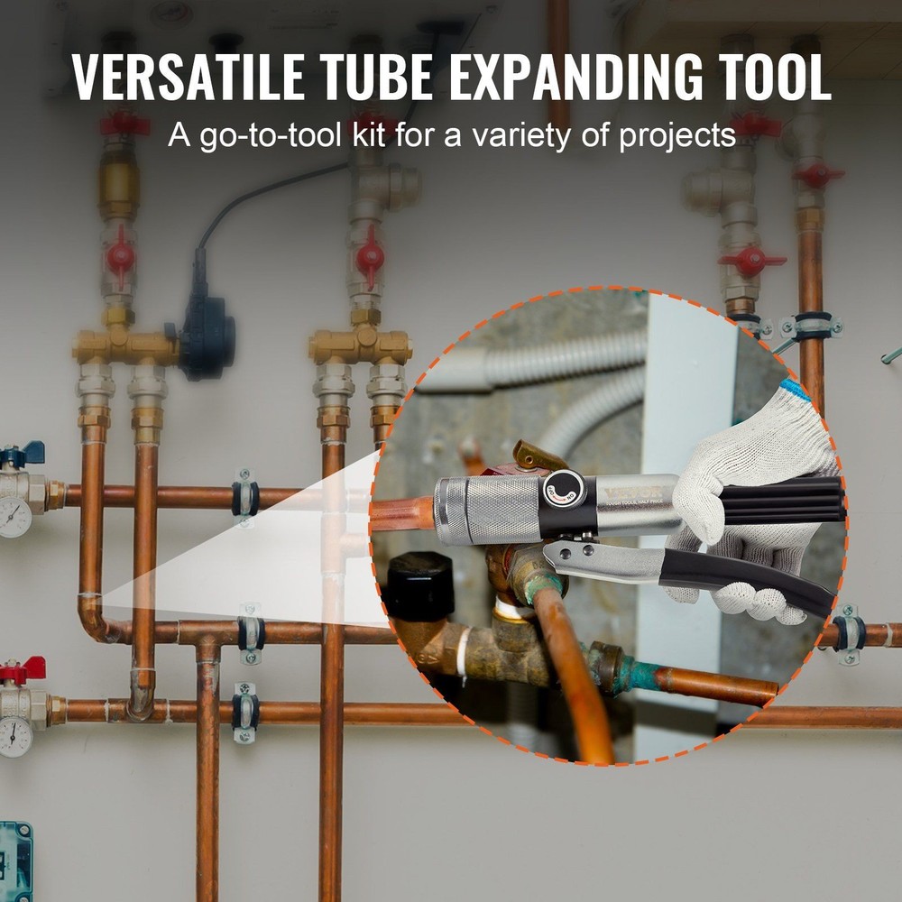 Pipe Swaging Hydraulic Tool 3/8"-1-1/8" OD with Complete Kit