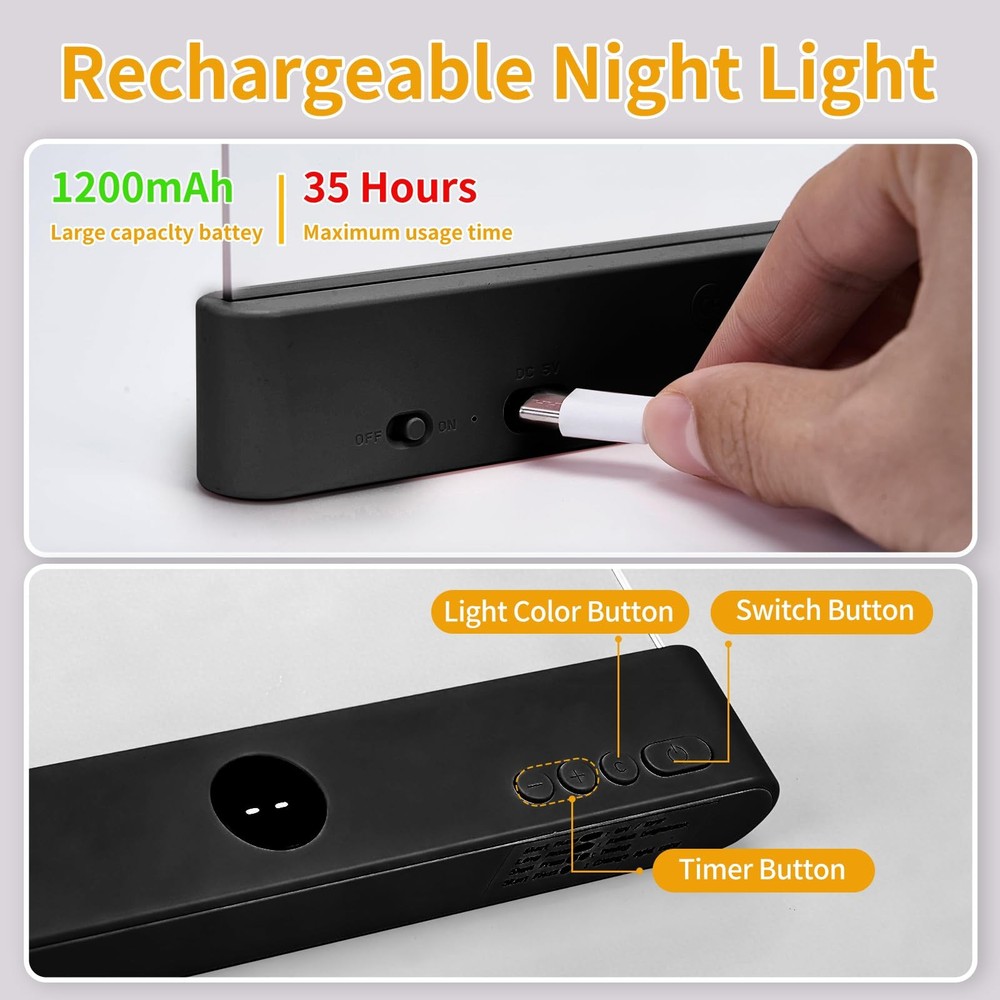 Rechargeable LED Book Light Panel Full Page Reading Lamp