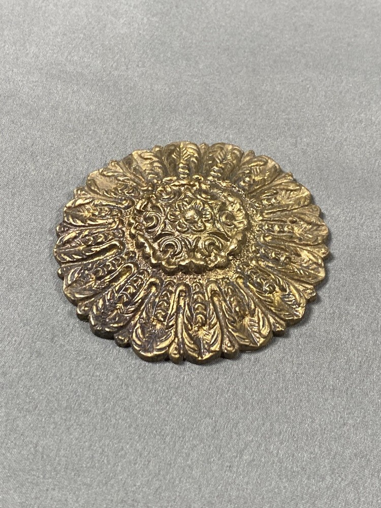 Ornate Solid Brass Round 3” Drawer Pull Portugal