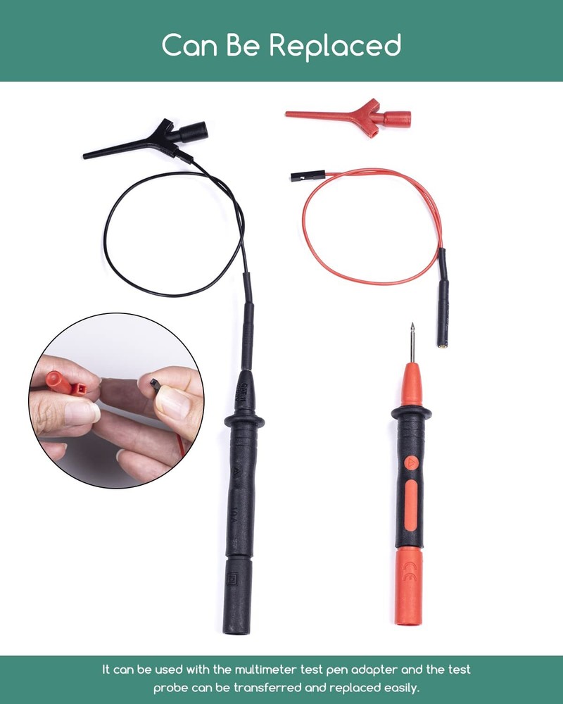 Multimeter Test Hook Clip Test Lead Minigrabber Mini Grabber Test Clip with Lead