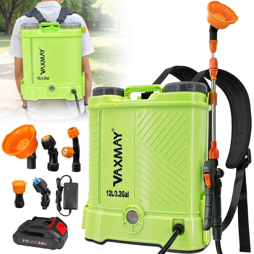 TaskStar 4 Gallon Battery Powered Backpack Sprayer with 20V Strong Battery -Lawn